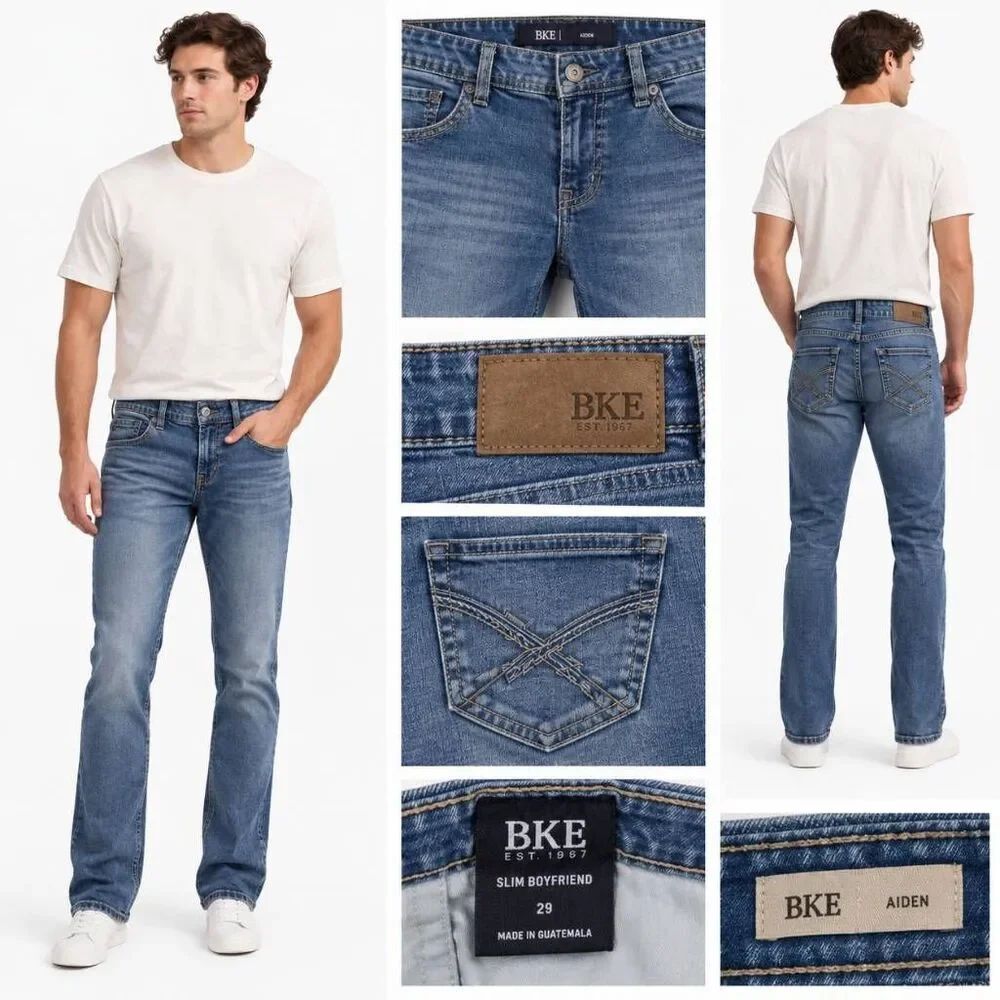 BKE Aiden Bootcut Jeans 26x32 Stretch Medium Wash Denim